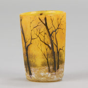 Daum Winter Vase - Art Nouveau Cameo Vase - Hickmet Fine Arts