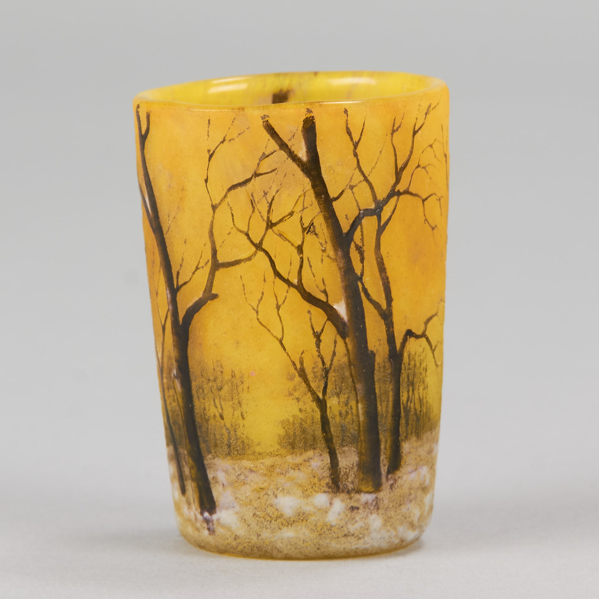 Daum Winter Vase - Art Nouveau Cameo Vase - Hickmet Fine Arts