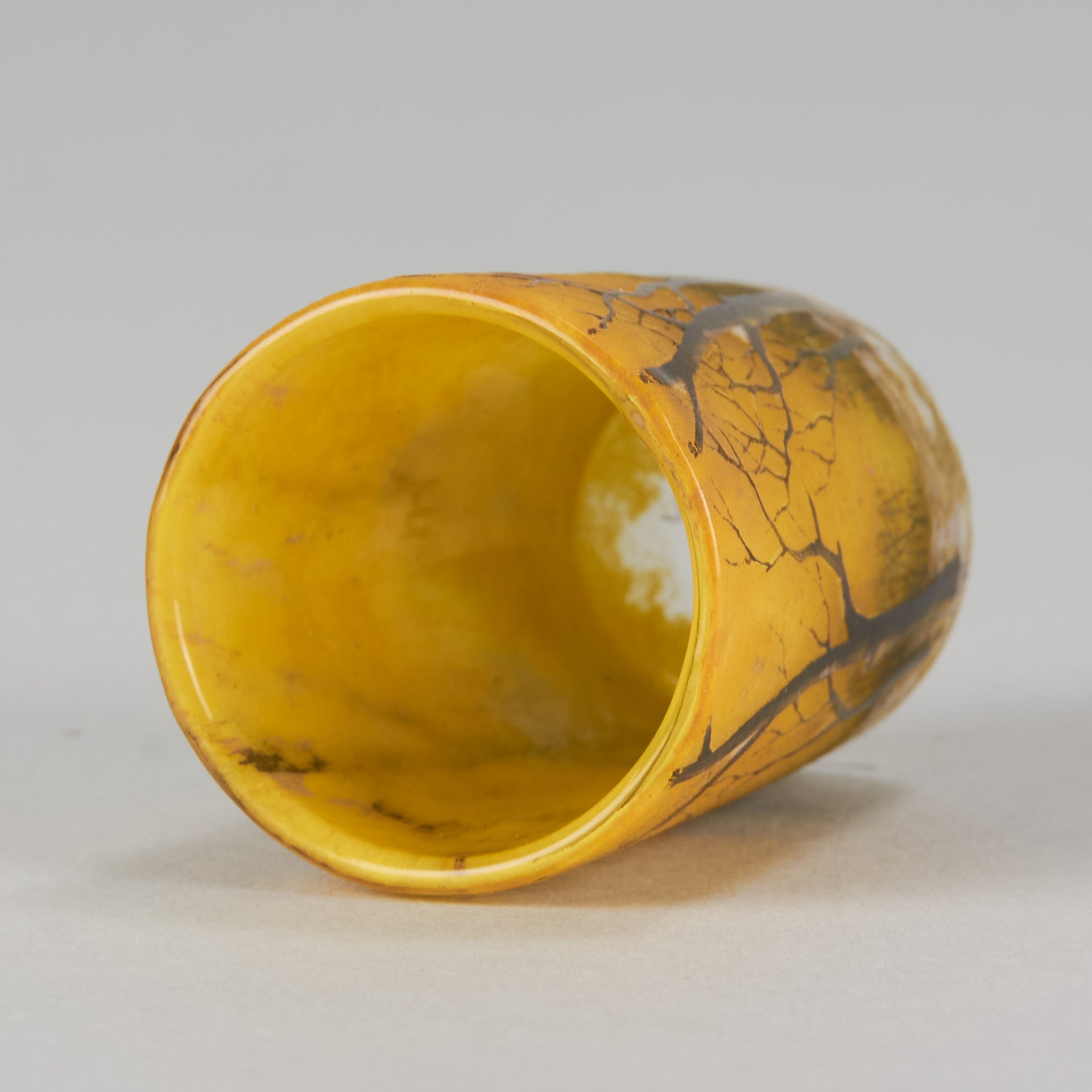 Daum Winter Vase - Art Nouveau Cameo Vase - Hickmet Fine Arts