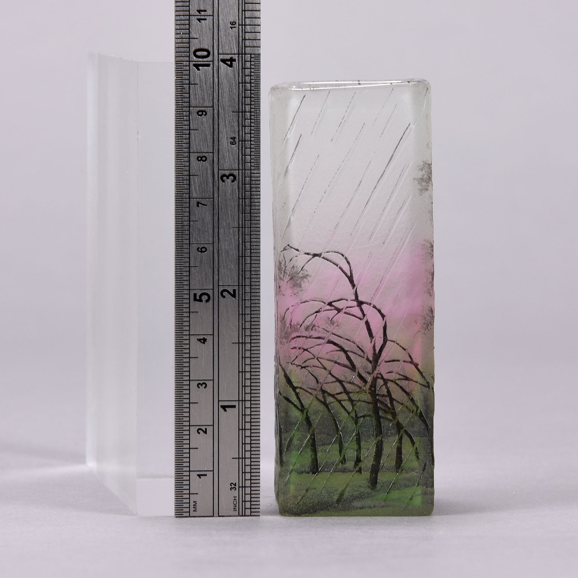 Daum Rain Vase - Art Nouveau Cameo Vase - Art Nouveau Glass - Hickmet Fine Arts