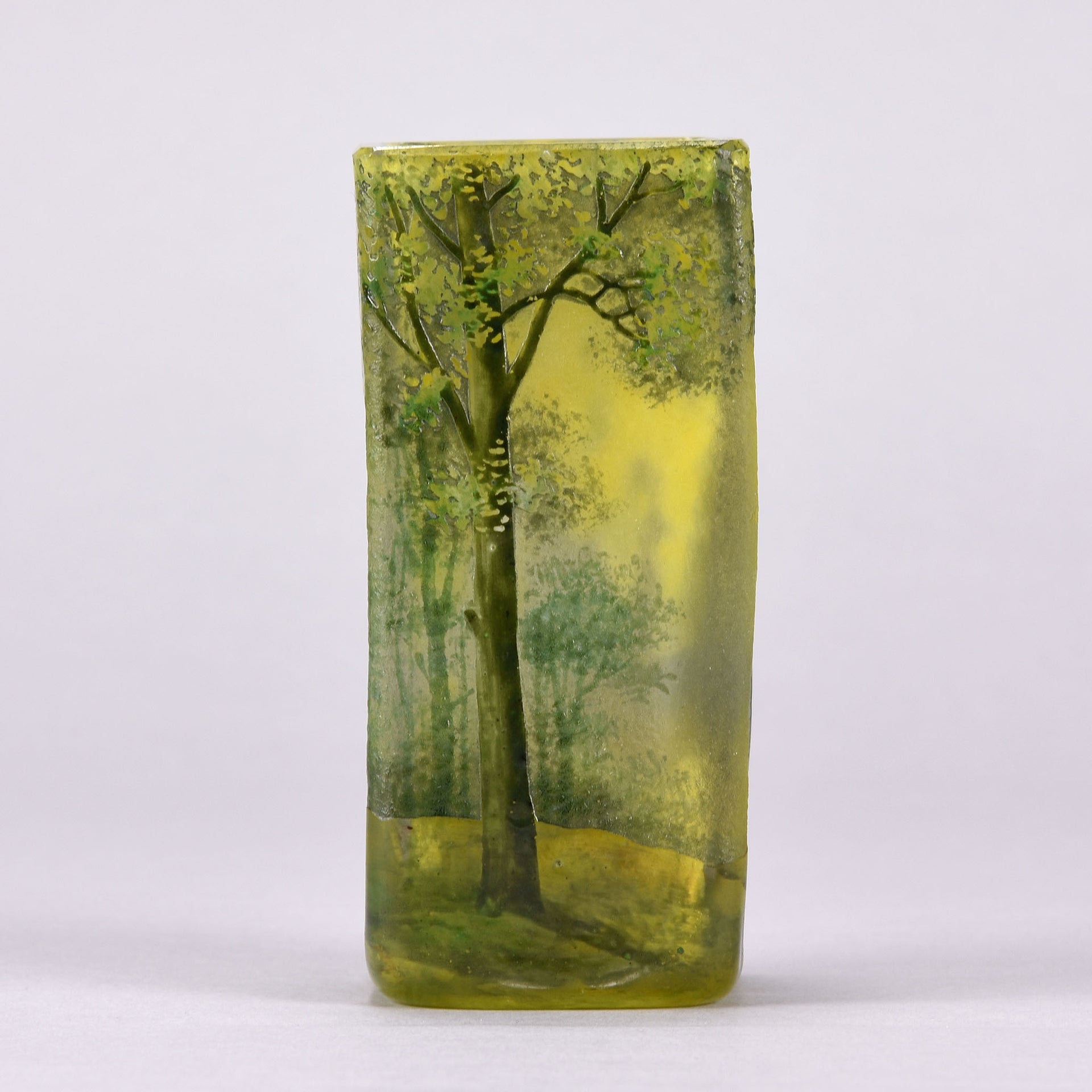Daum Spring Vase - Paysage de Printemps Cameo Vase - Daum Freres glass - Art Nouveau Glass - Hickmet Fine Arts