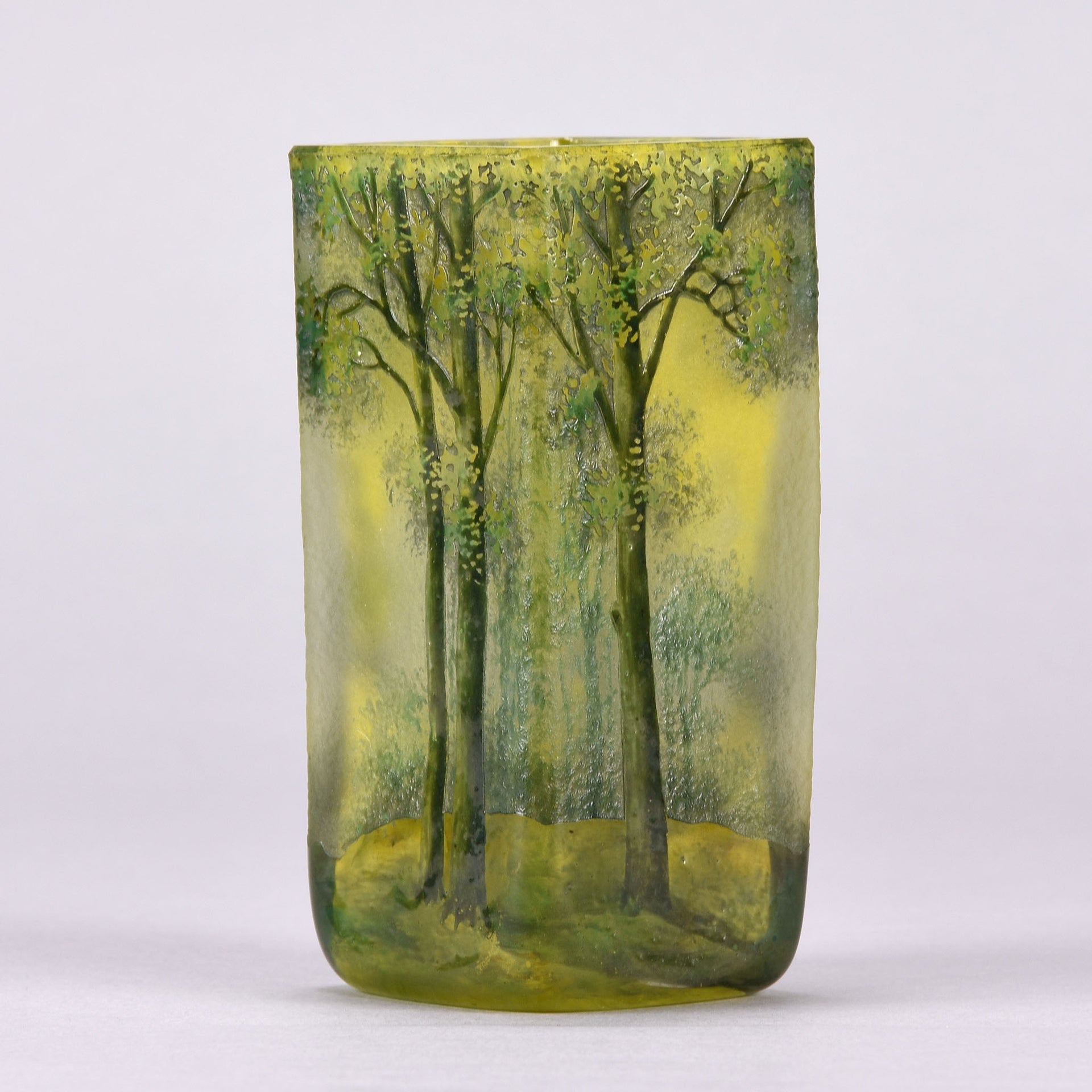 Daum Spring Vase - Paysage de Printemps Cameo Vase - Daum Freres glass - Art Nouveau Glass - Hickmet Fine Arts