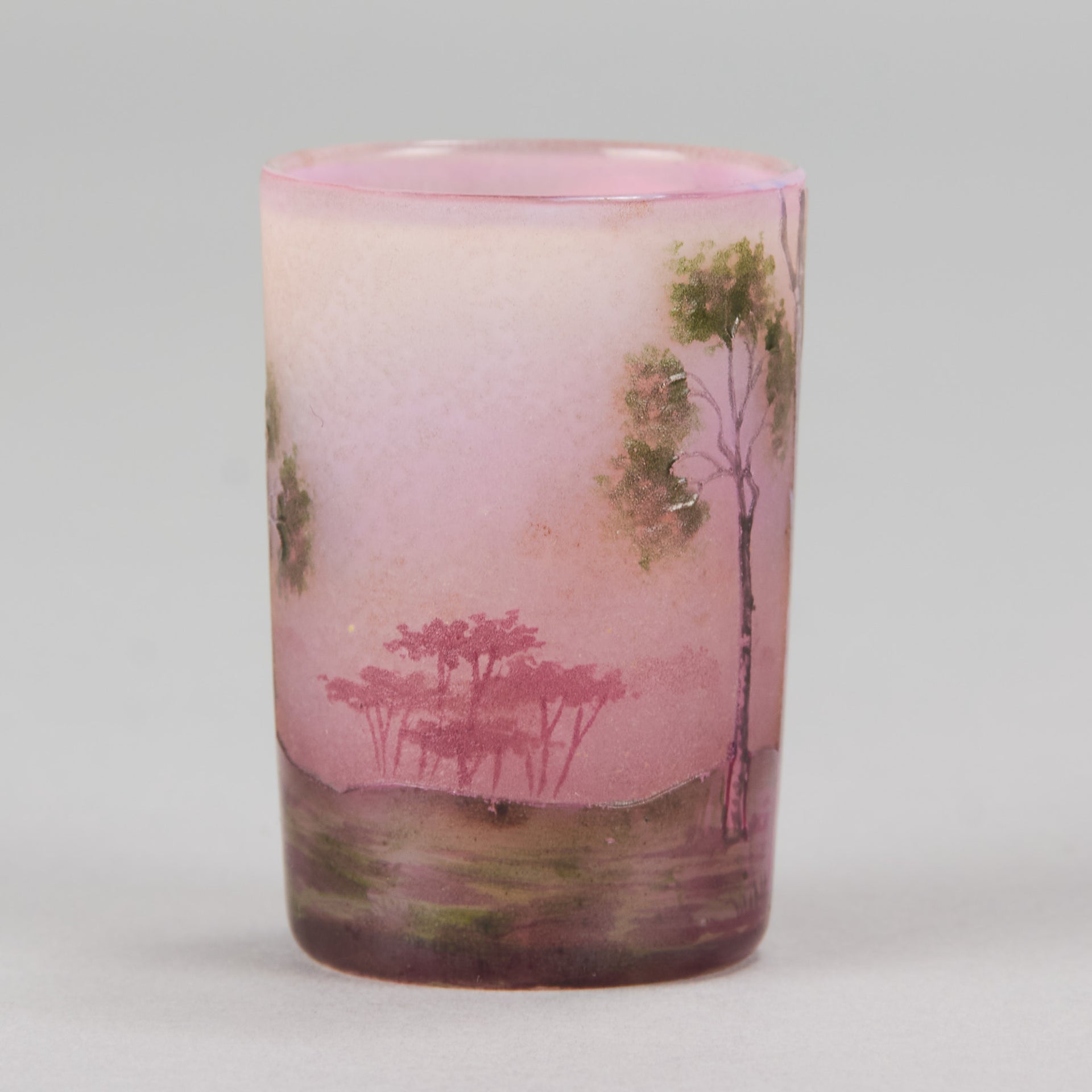 Daum Vase - Silver Birches Cameo Vase - Hickmet Fine Arts