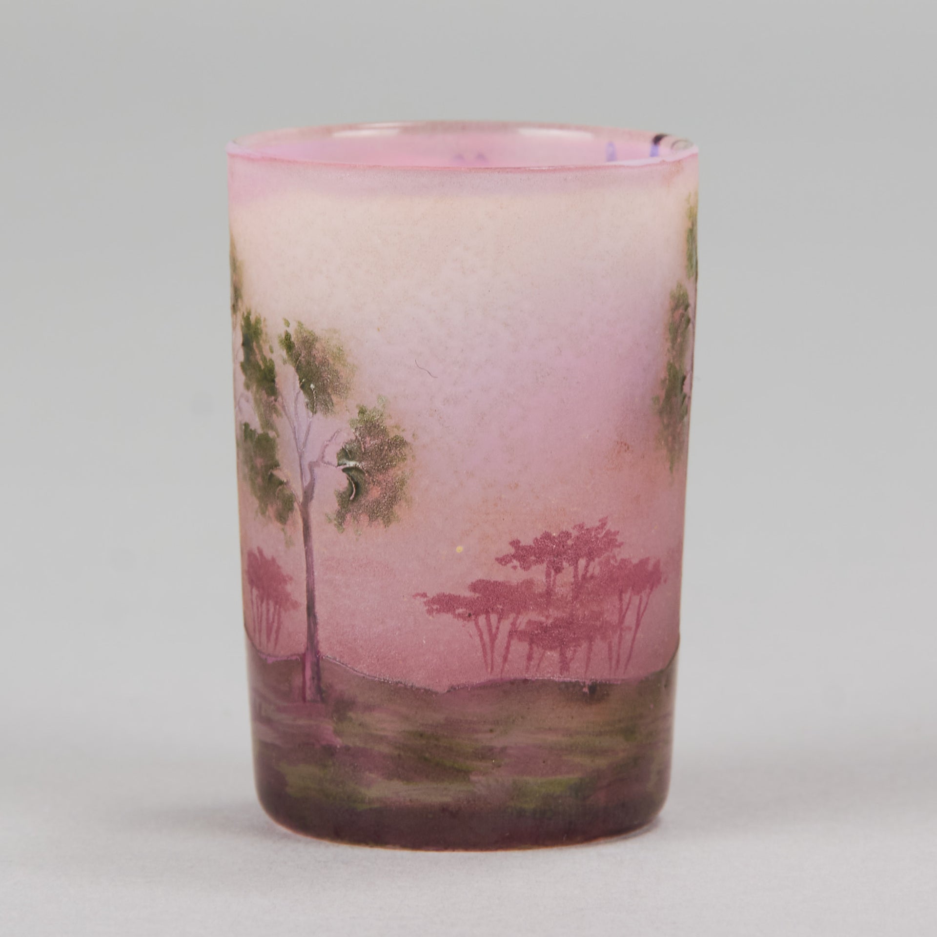 Daum Vase - Silver Birches Cameo Vase - Hickmet Fine Arts