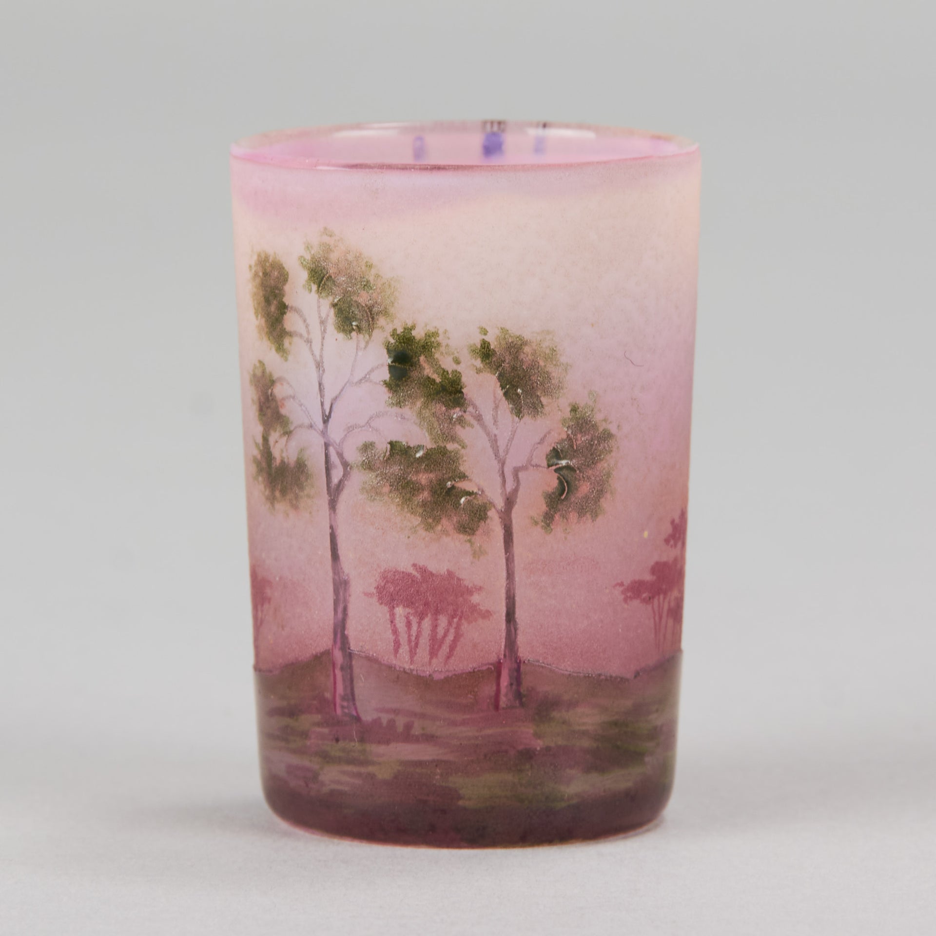 Daum Vase - Silver Birches Cameo Vase - Hickmet Fine Arts