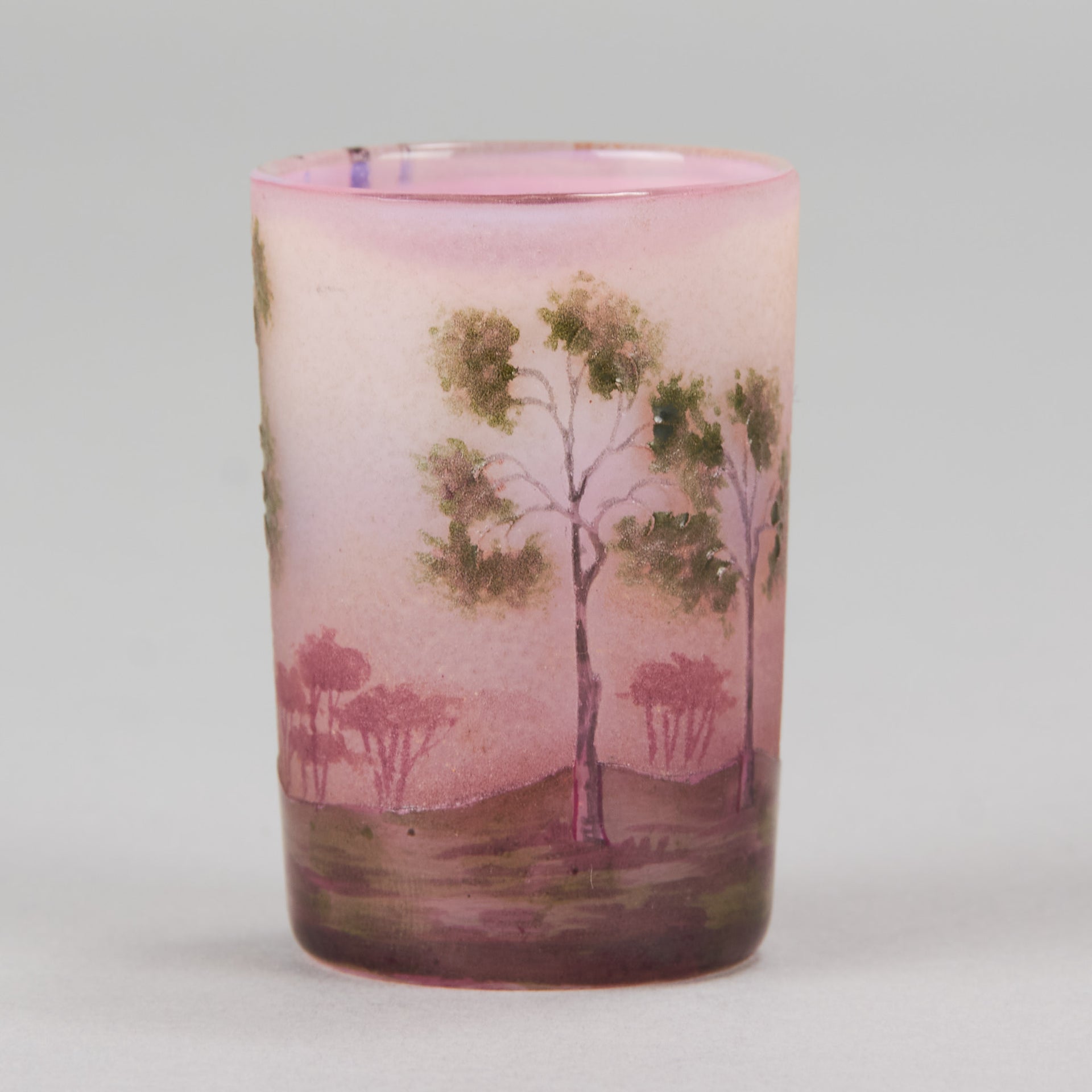 Daum Vase - Silver Birches Cameo Vase - Hickmet Fine Arts