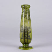 Daum Frères - Art Nouveau Glass Spring Landscape Vase - Daum Freres Glass -  Hickmet Fine Arts