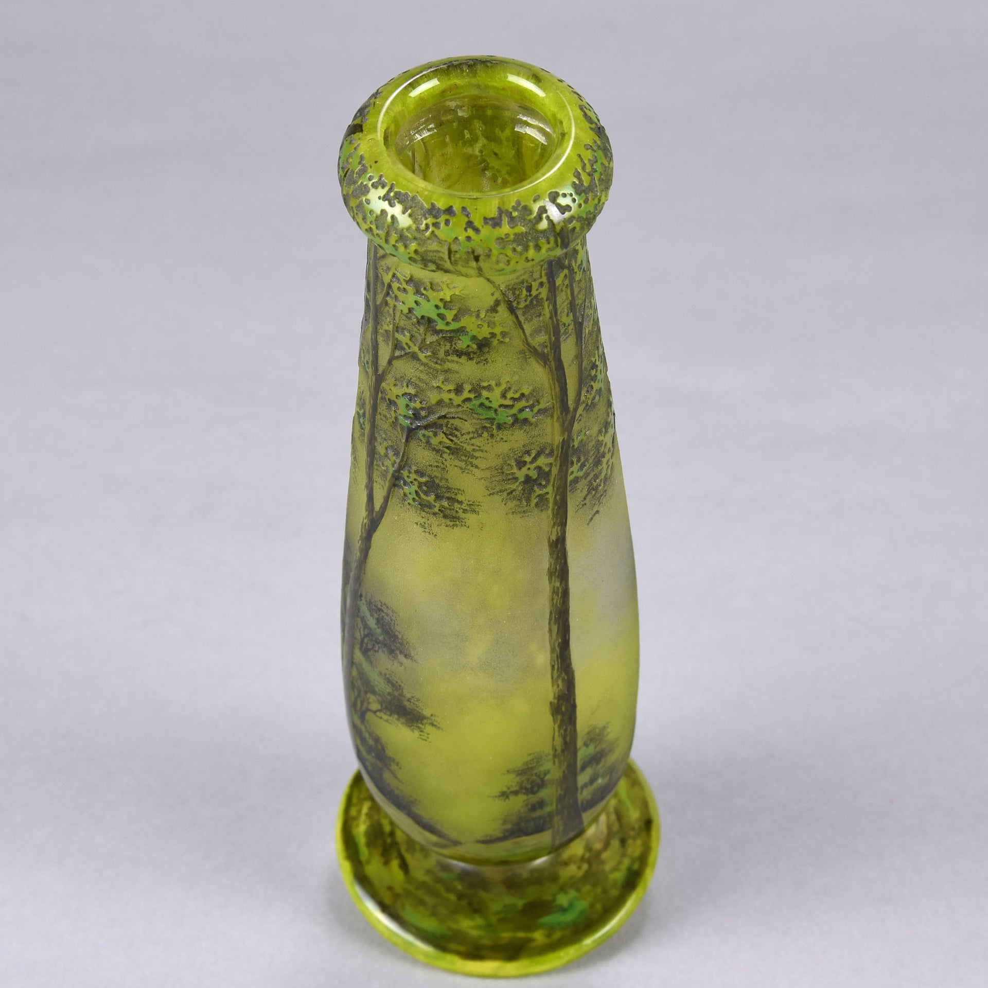 Daum Frères - Art Nouveau Glass Spring Landscape Vase - Daum Freres Glass -  Hickmet Fine Arts
