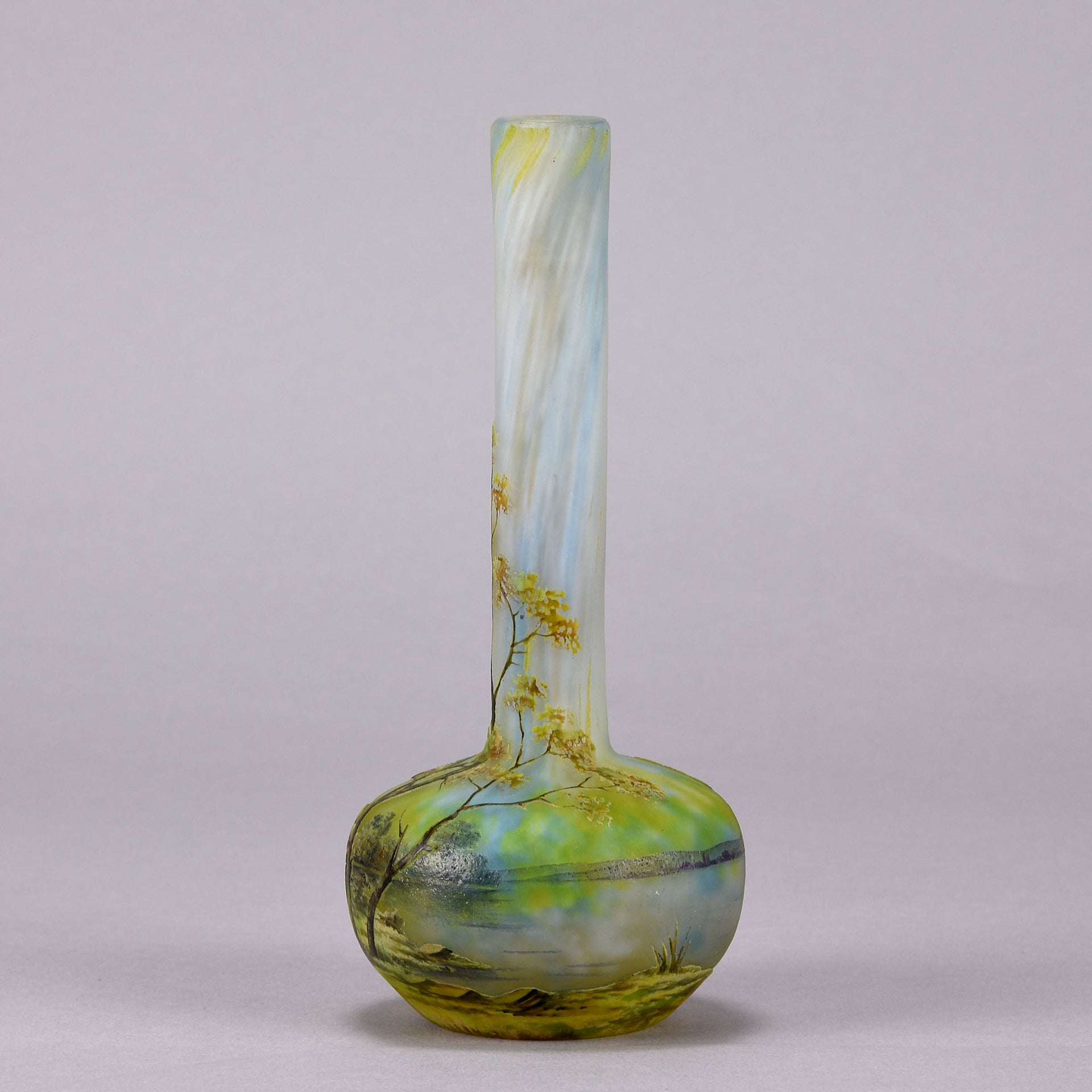 Daum Summer Vase - Daum Freres Glass - Art Nouveau Cameo Vase - Art Nouveau Glass - Hickmet Fine Arts