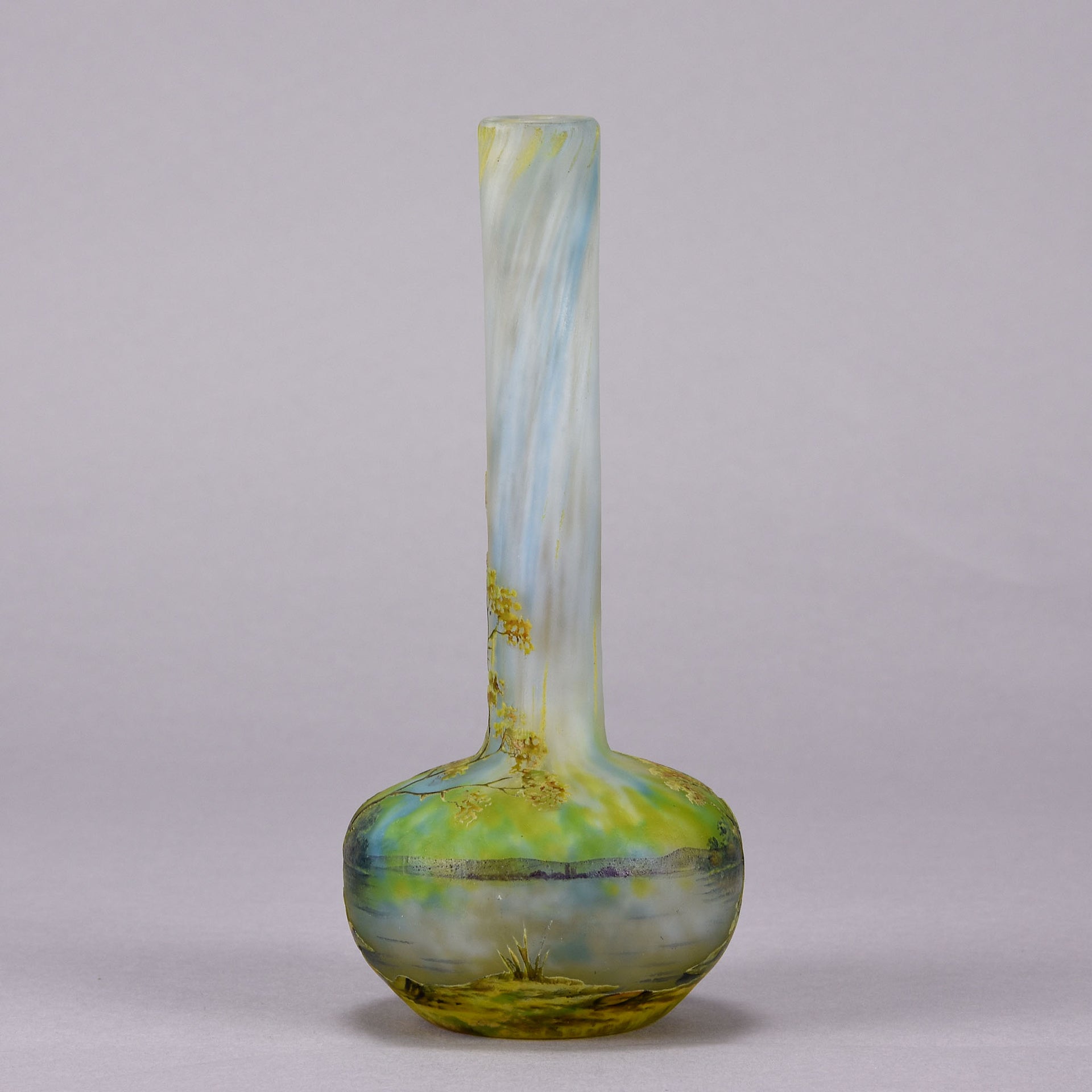 Daum Summer Vase - Daum Freres Glass - Art Nouveau Cameo Vase - Art Nouveau Glass - Hickmet Fine Arts