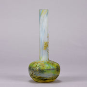 Daum Summer Vase - Daum Freres Glass - Art Nouveau Cameo Vase - Art Nouveau Glass - Hickmet Fine Arts