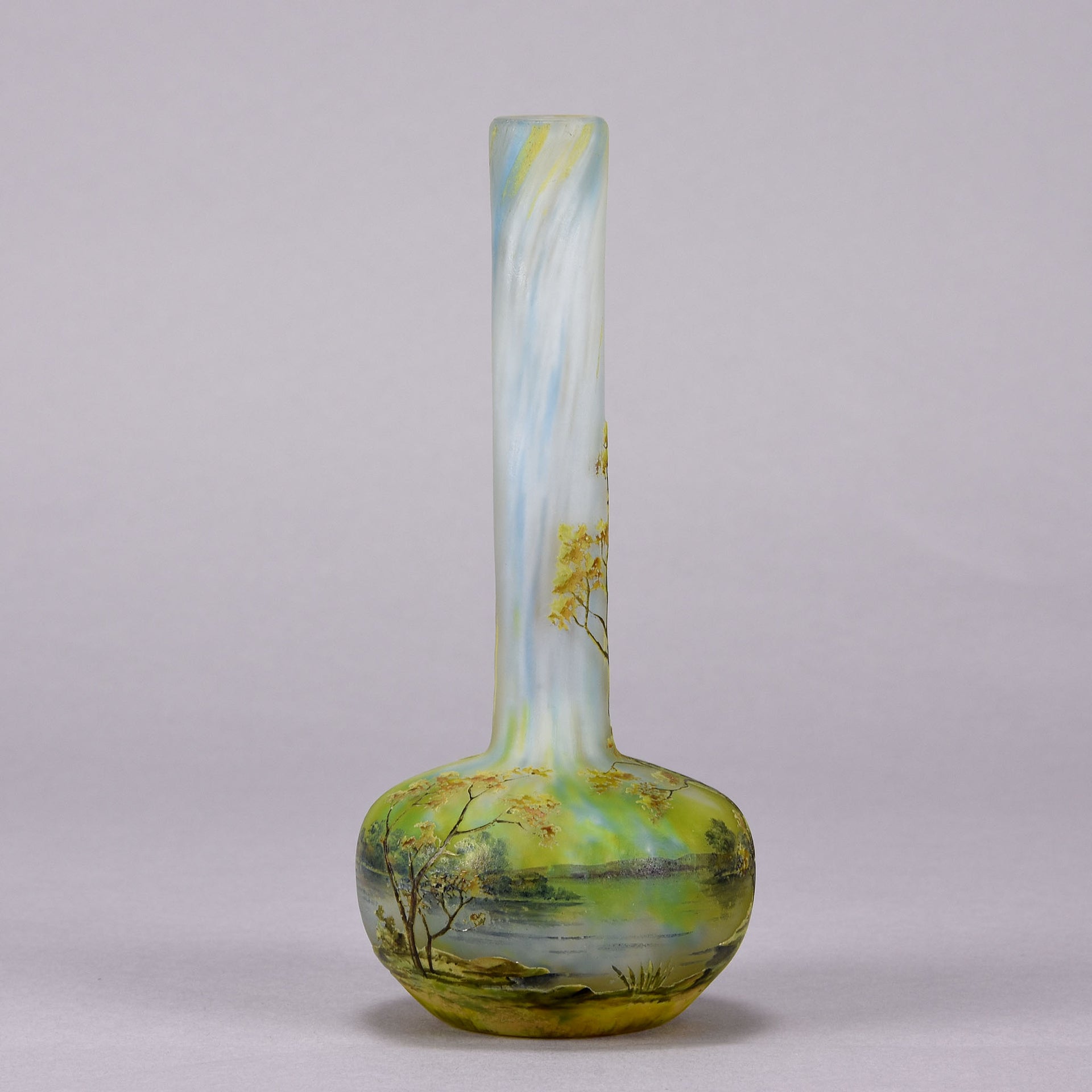 Daum Summer Vase - Daum Freres Glass - Art Nouveau Cameo Vase - Art Nouveau Glass - Hickmet Fine Arts