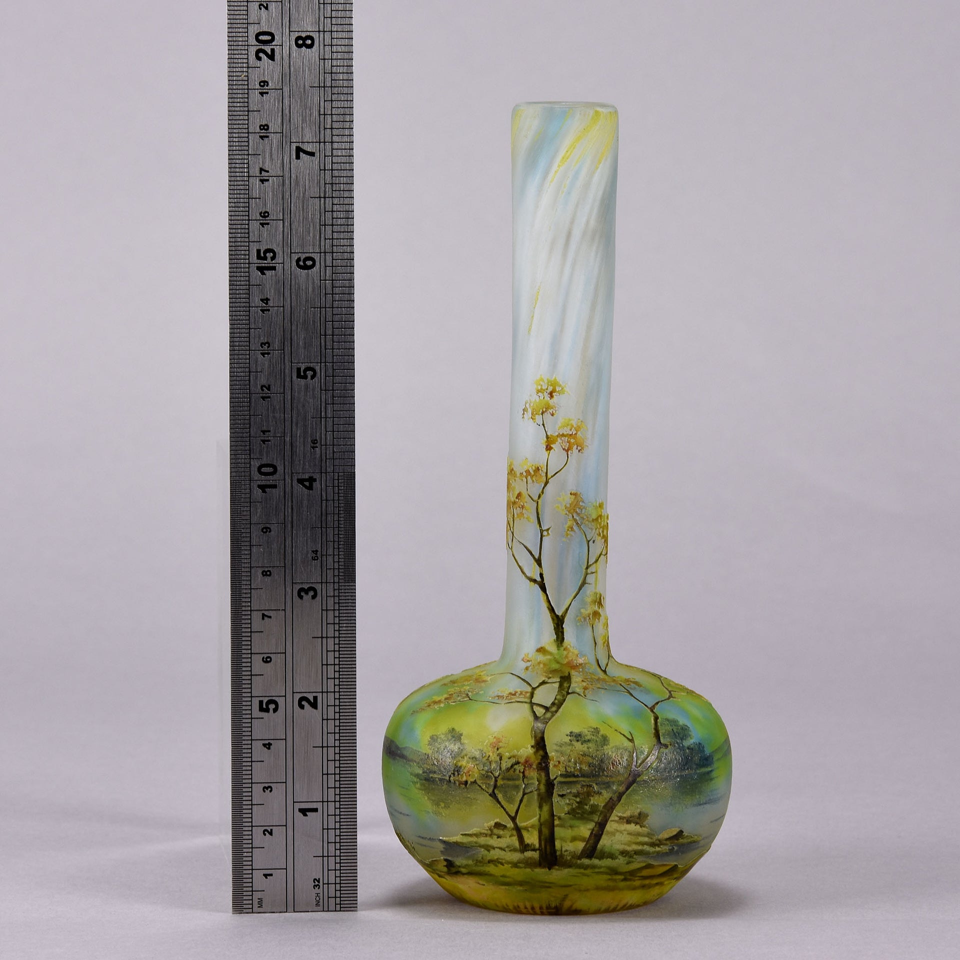 Daum Summer Vase - Daum Freres Glass - Art Nouveau Cameo Vase - Art Nouveau Glass - Hickmet Fine Arts