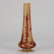 Daum Thistle Vase - Art Nouveau Cameo Vase - Daum Freres Glass - Art Nouveau Glass - Hickmet Fine Arts