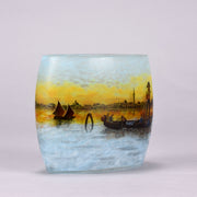 Daum Venetian Landscape - Art Nouveau Cameo Vase - Hickmet Fine Arts