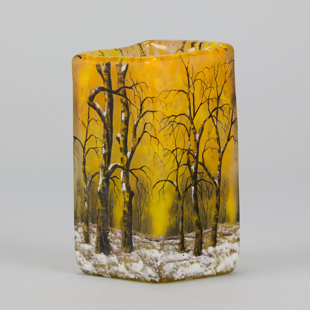 Daum Winter Vase - Art Nouveau Vase - Hickmet Fine Arts