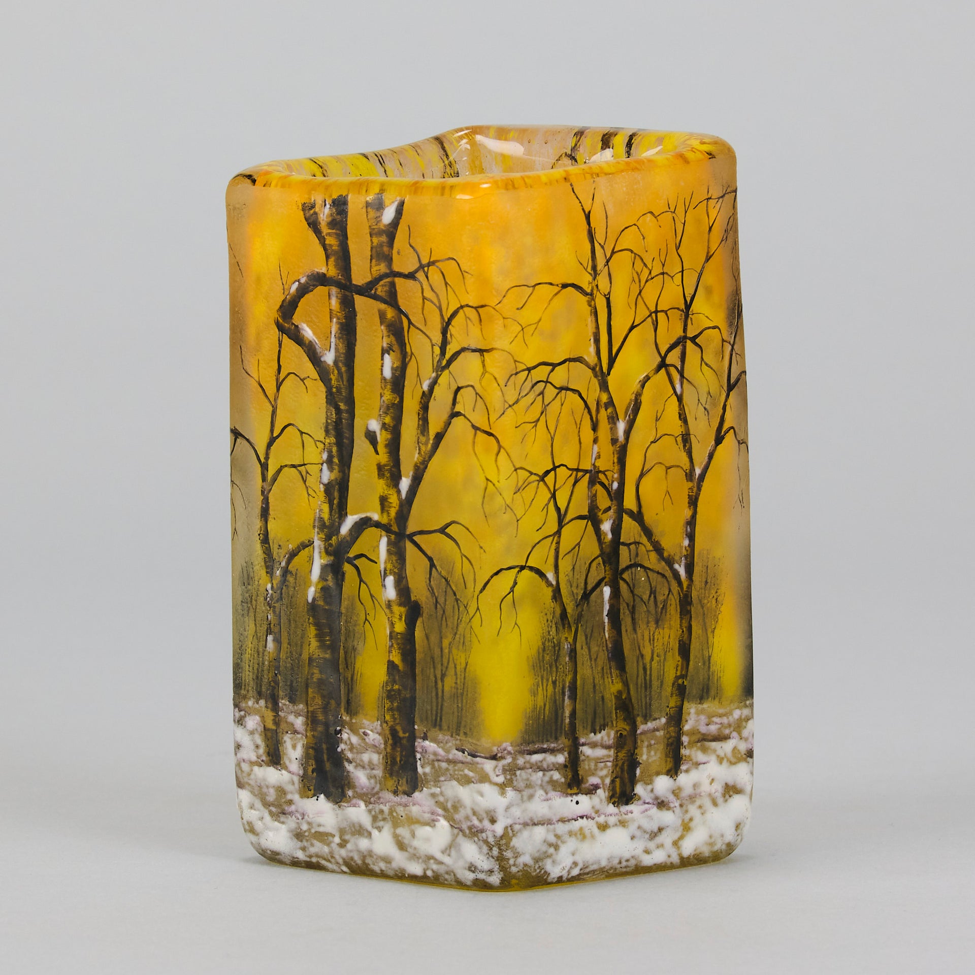 Daum Winter Vase - Art Nouveau Vase - Hickmet Fine Arts