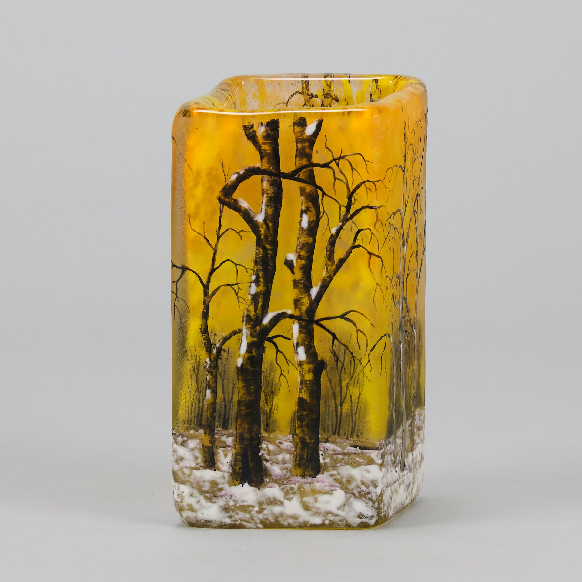 Daum Winter Vase - Art Nouveau Vase - Hickmet Fine Arts