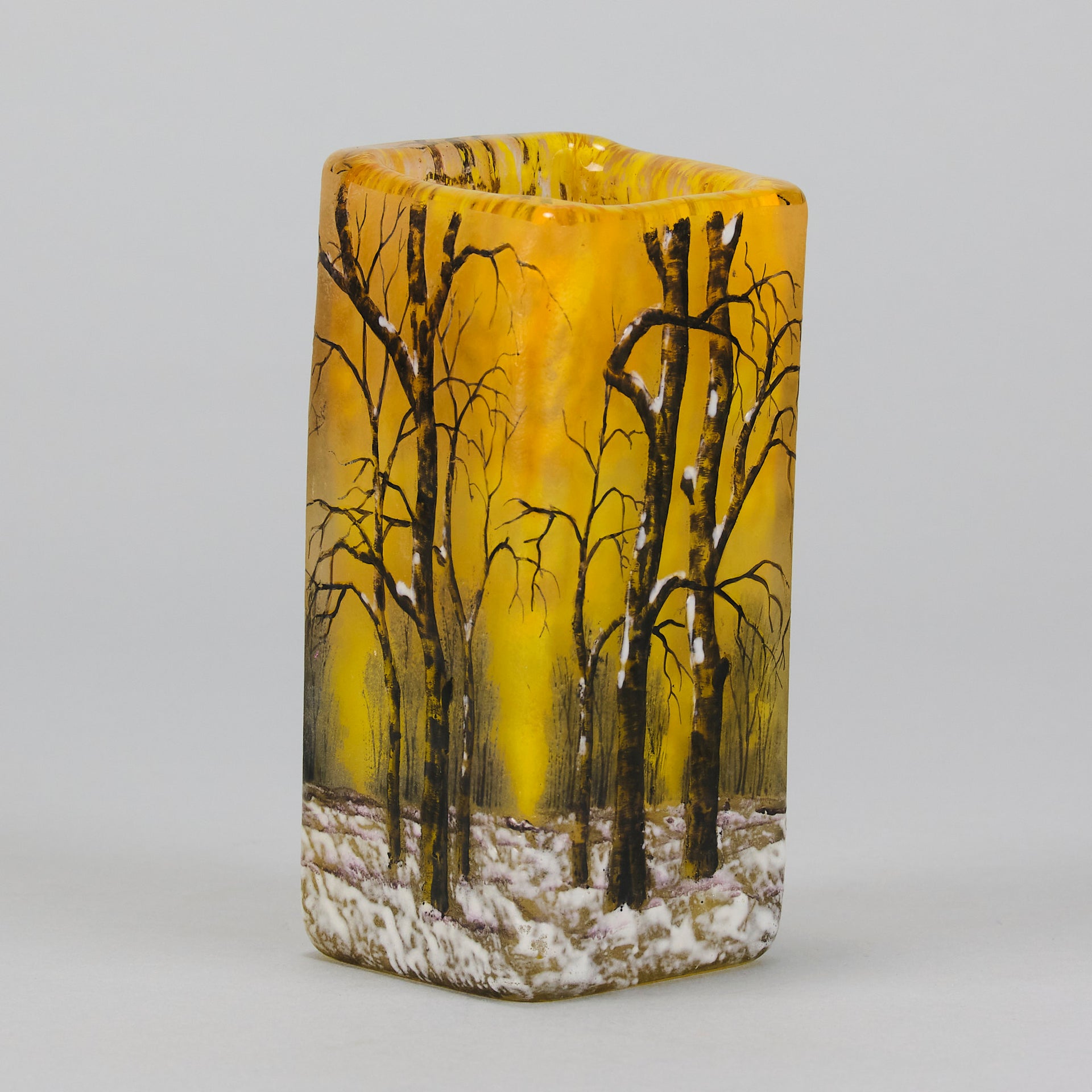 Daum Winter Vase - Art Nouveau Vase - Hickmet Fine Arts