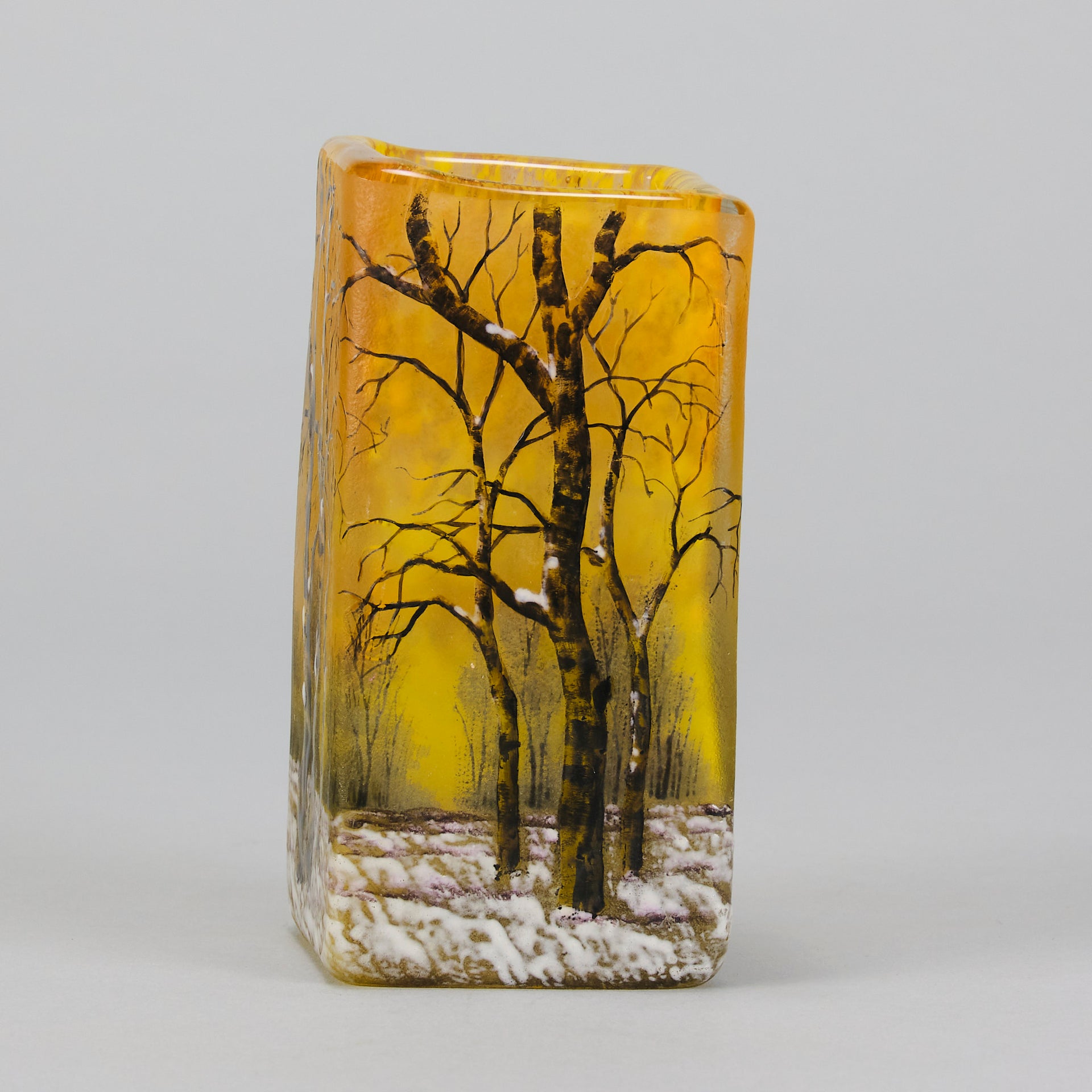 Daum Winter Vase - Art Nouveau Vase - Hickmet Fine Arts