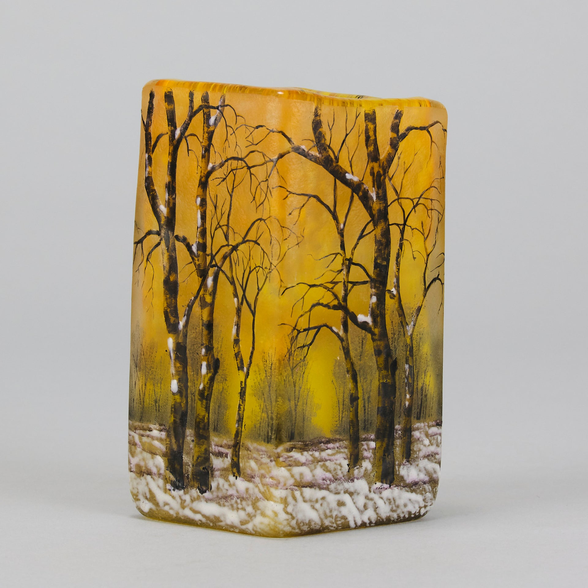 Daum Winter Vase - Art Nouveau Vase - Hickmet Fine Arts