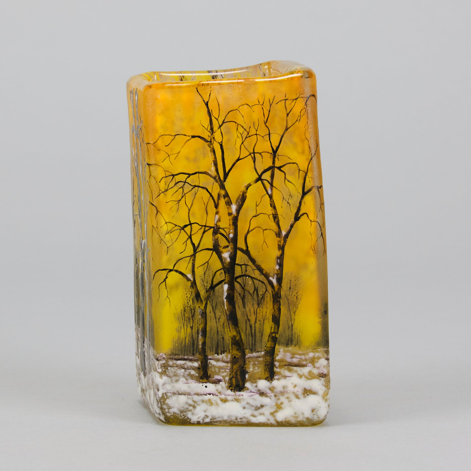 Daum Winter Vase - Art Nouveau Vase - Hickmet Fine Arts