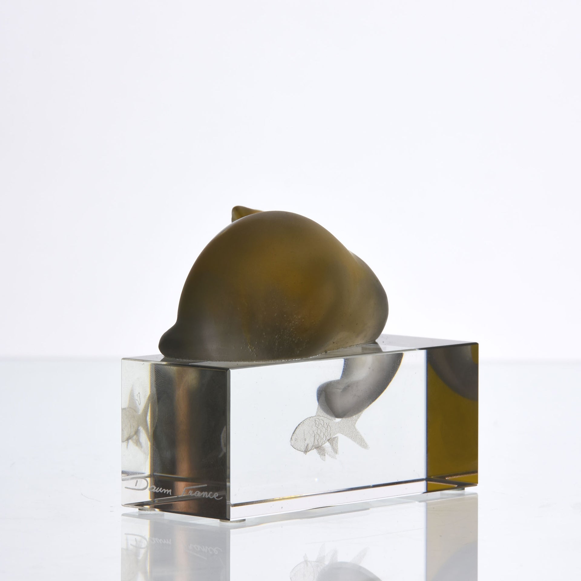 Daum Cat & Fish - Daum Glass - Hickmet Fine Arts 