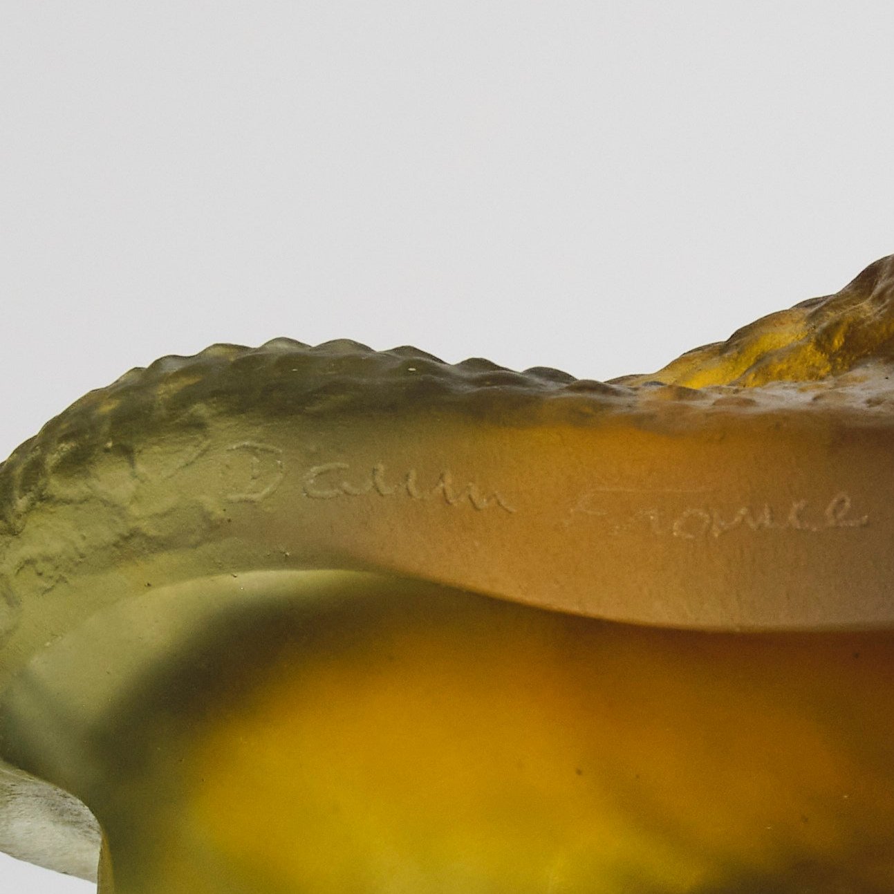 Rearing Cobra by Daum Glass a limited edition French glass figure of a rearing cobra. The striking pate-de-verre model in naturalistic variegated green colour 