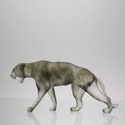 Grey Wild Panther by Richard Orlinski for Daum Glass a stunning limited edition coloured pate de verre glass study of a majestic prowling panther