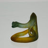 Serpent by Daum Glass a captivating pate-de-verre glass figure of a coiled snake with very fine hand finished detail and excellent translucent colours
