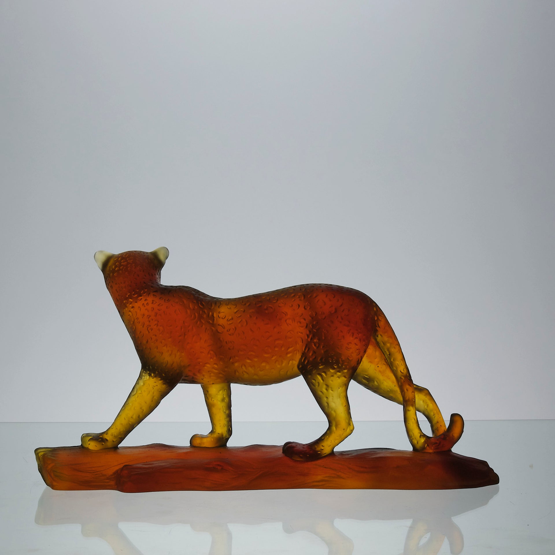 Daum Glass - Walking Leopard - Hickmet Fine Arts 