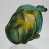Serpent Vase by Daum Glass a stunning and most striking limited edition vase in the form of a coiled snake, exhibiting excellent translucent green and yellow colours
