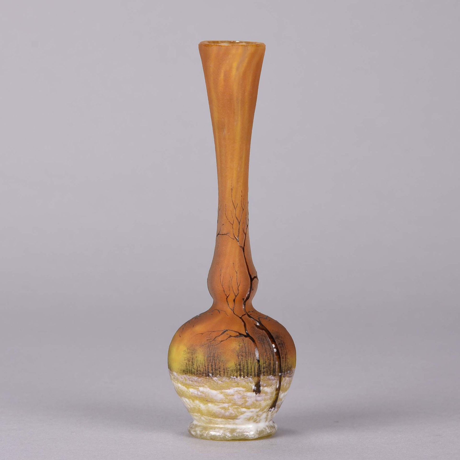 Daum winter vase - Art Nouveau Glass - Hickmet Fine Arts