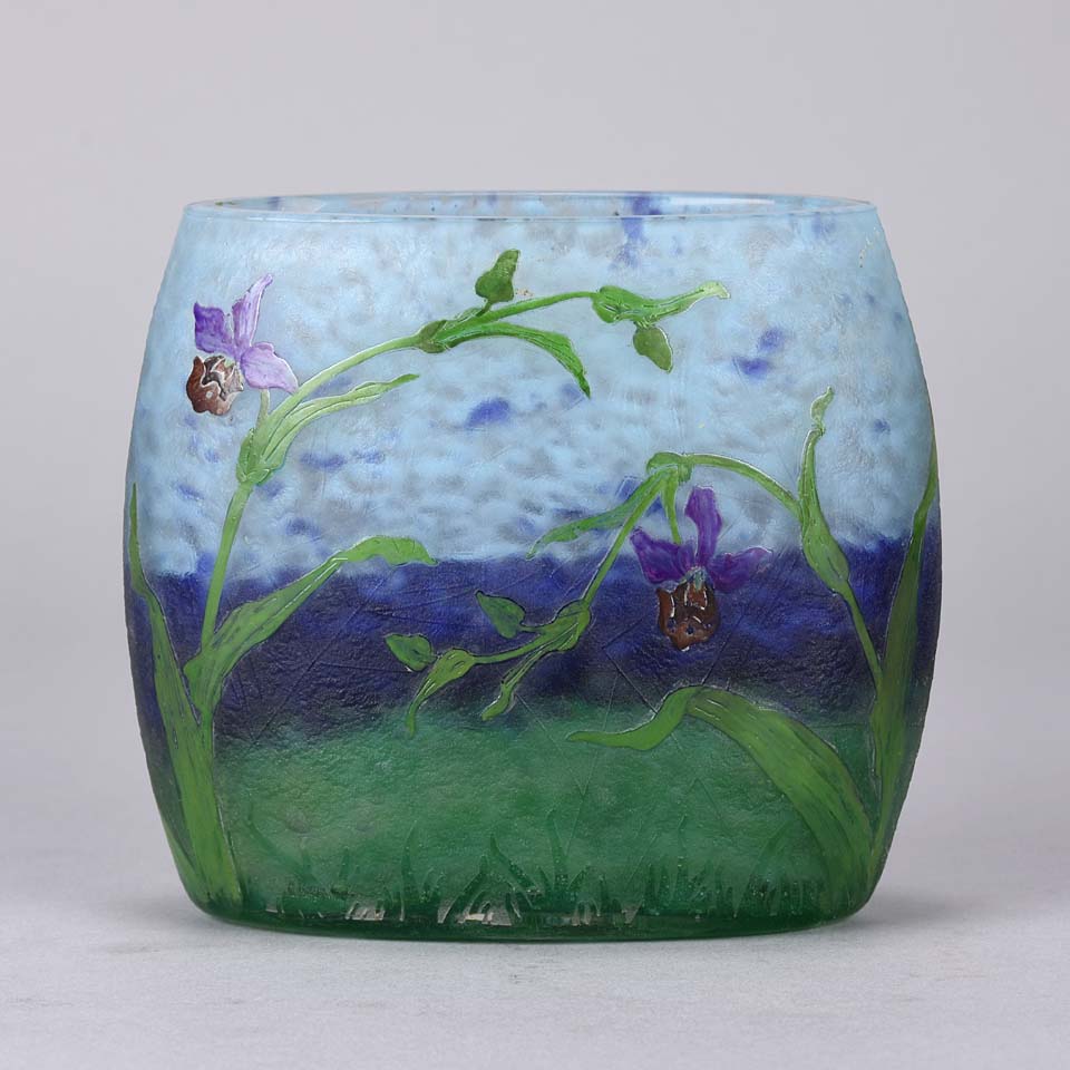 Daum Landscape - Art Nouveau Lake Landscape Vase - Hickmet Fine Arts