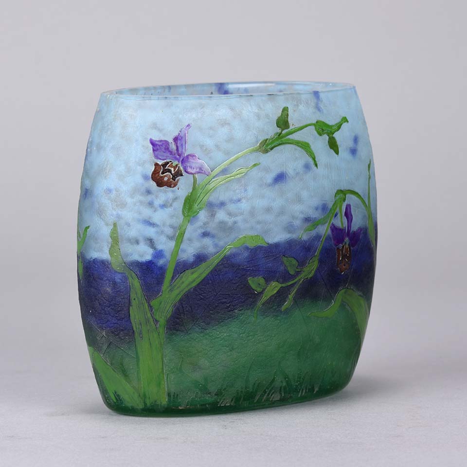 Daum Landscape - Art Nouveau Lake Landscape Vase - Hickmet Fine Arts