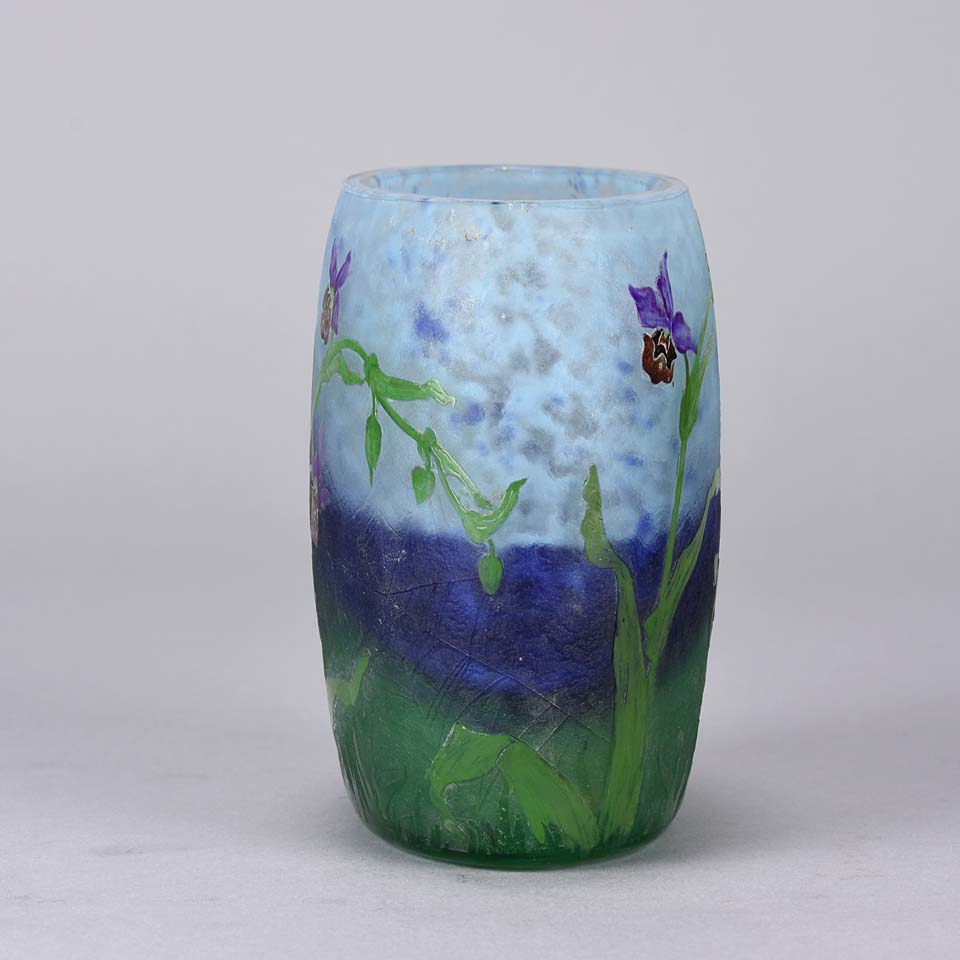 Daum Landscape - Art Nouveau Lake Landscape Vase - Hickmet Fine Arts