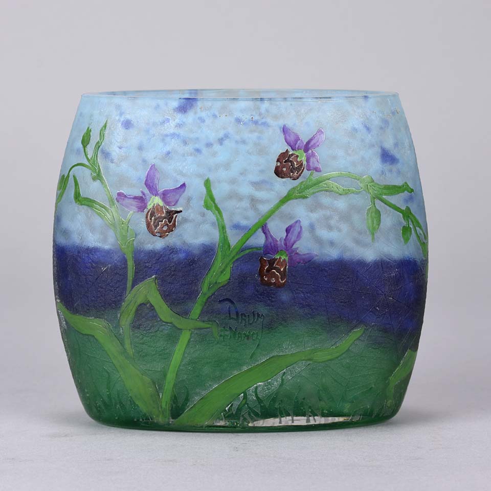 Daum Landscape - Art Nouveau Lake Landscape Vase - Hickmet Fine Arts