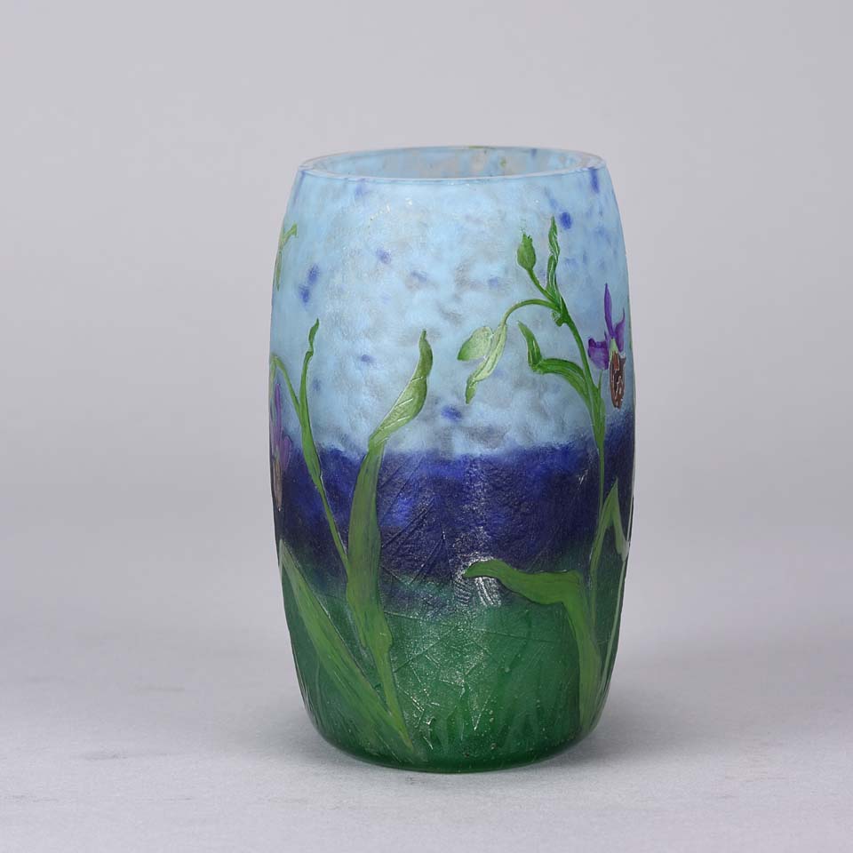 Daum Landscape - Art Nouveau Lake Landscape Vase - Hickmet Fine Arts