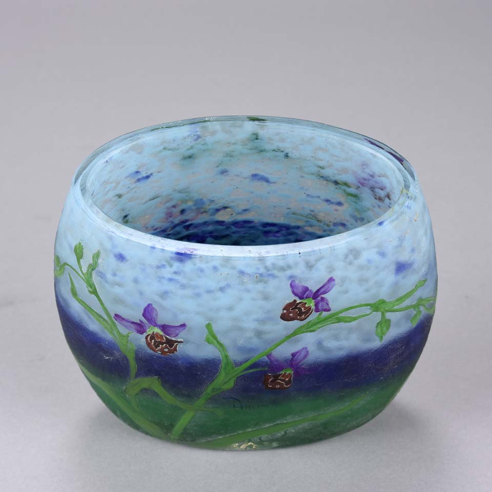 Daum Landscape - Art Nouveau Lake Landscape Vase - Hickmet Fine Arts