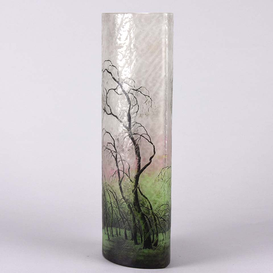 "Grande Paysage Pluie" by Daum Frères - Daum Rain Vase - Hickmet 