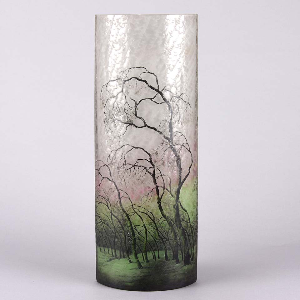 "Grande Paysage Pluie" by Daum Frères - Daum Rain Vase - Hickmet 