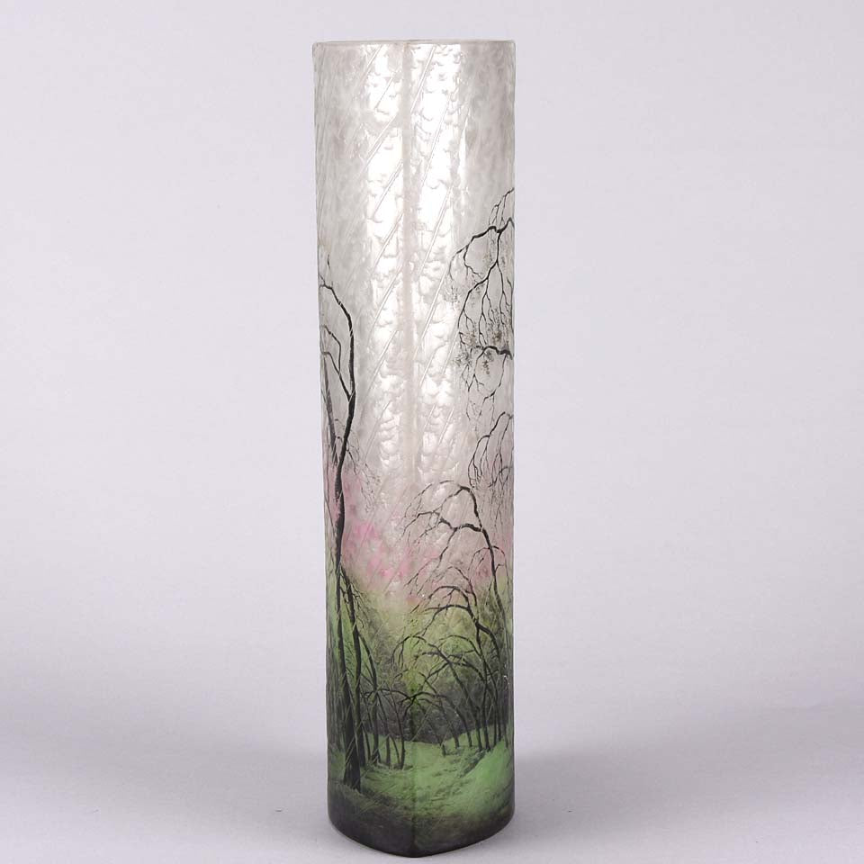 "Grande Paysage Pluie" by Daum Frères - Daum Rain Vase - Hickmet 