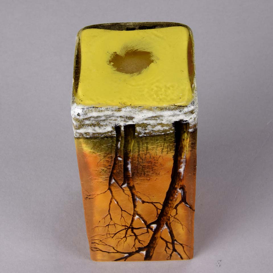 Daum Winter Vase - Daum Freres Paysage D'Hiver