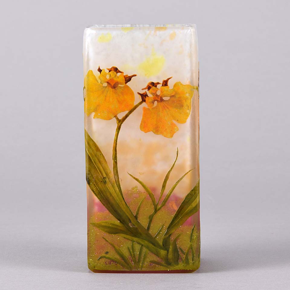 Daum Flower Vase  Paysage de Fleurs by Daum Frères - Hickmet Fine Arts