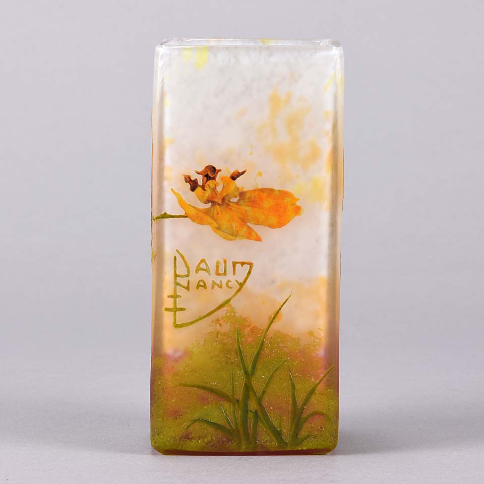 Daum Flower Vase  Paysage de Fleurs by Daum Frères - Hickmet Fine Arts