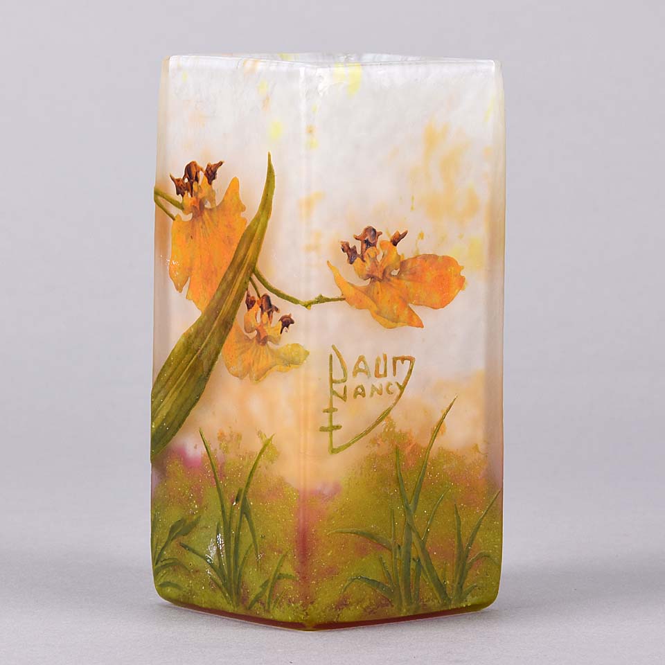 Daum Flower Vase  Paysage de Fleurs by Daum Frères - Hickmet Fine Arts