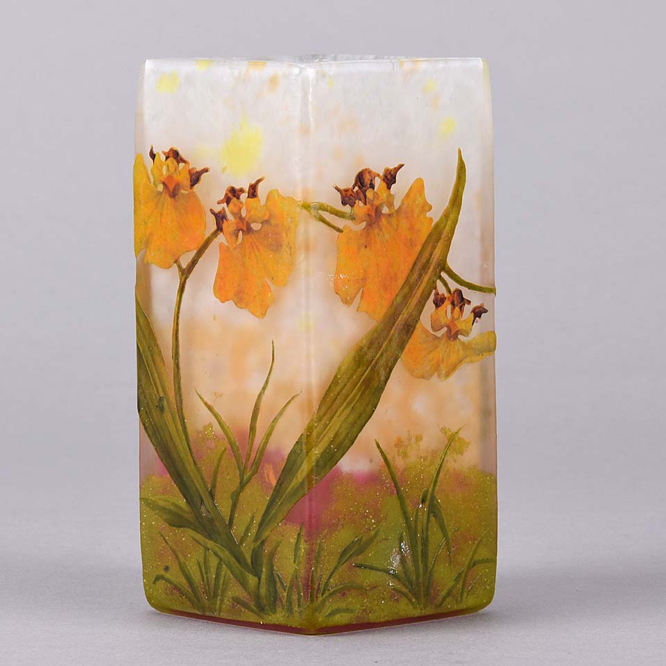 Daum Flower Vase  Paysage de Fleurs by Daum Frères - Hickmet Fine Arts