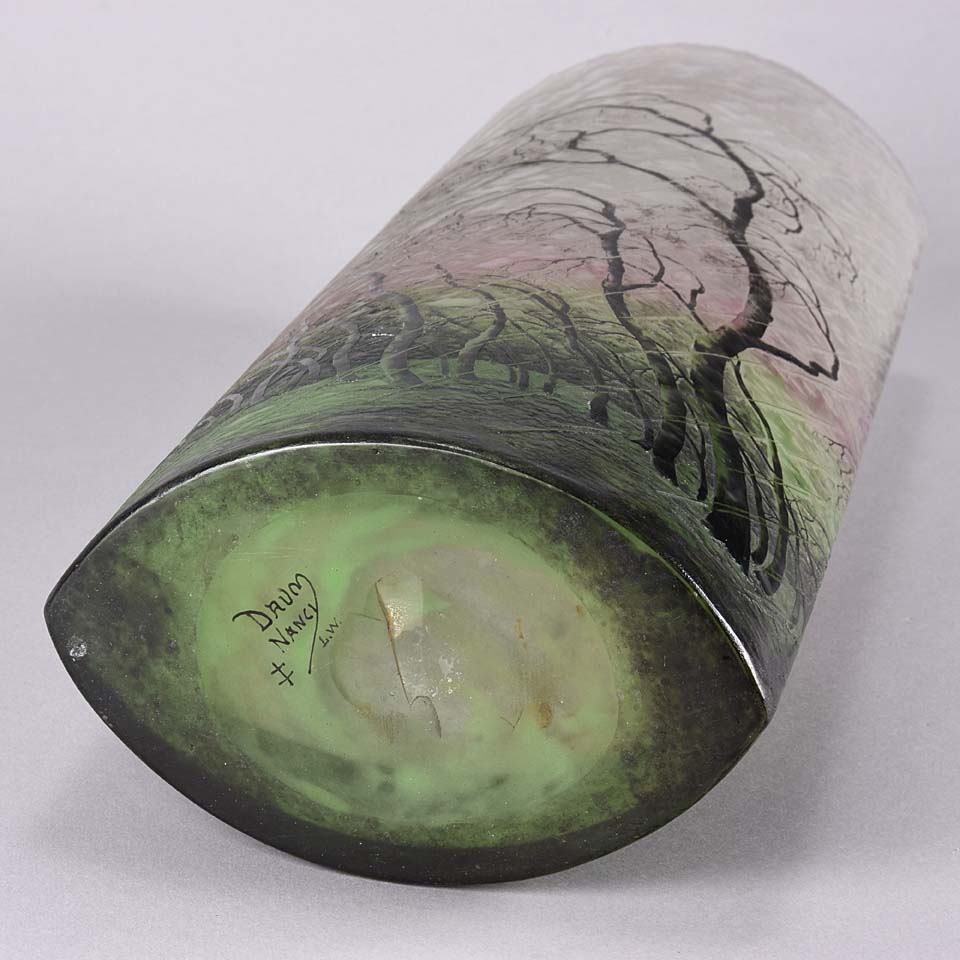 "Grande Paysage Pluie" by Daum Frères - Daum Rain Vase - Hickmet 