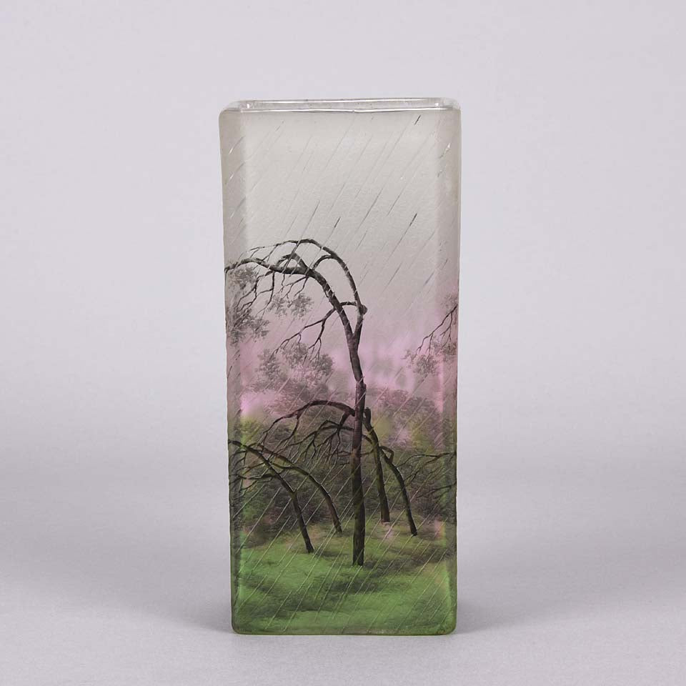 Daum Rain Vase Paysage de Pluie 