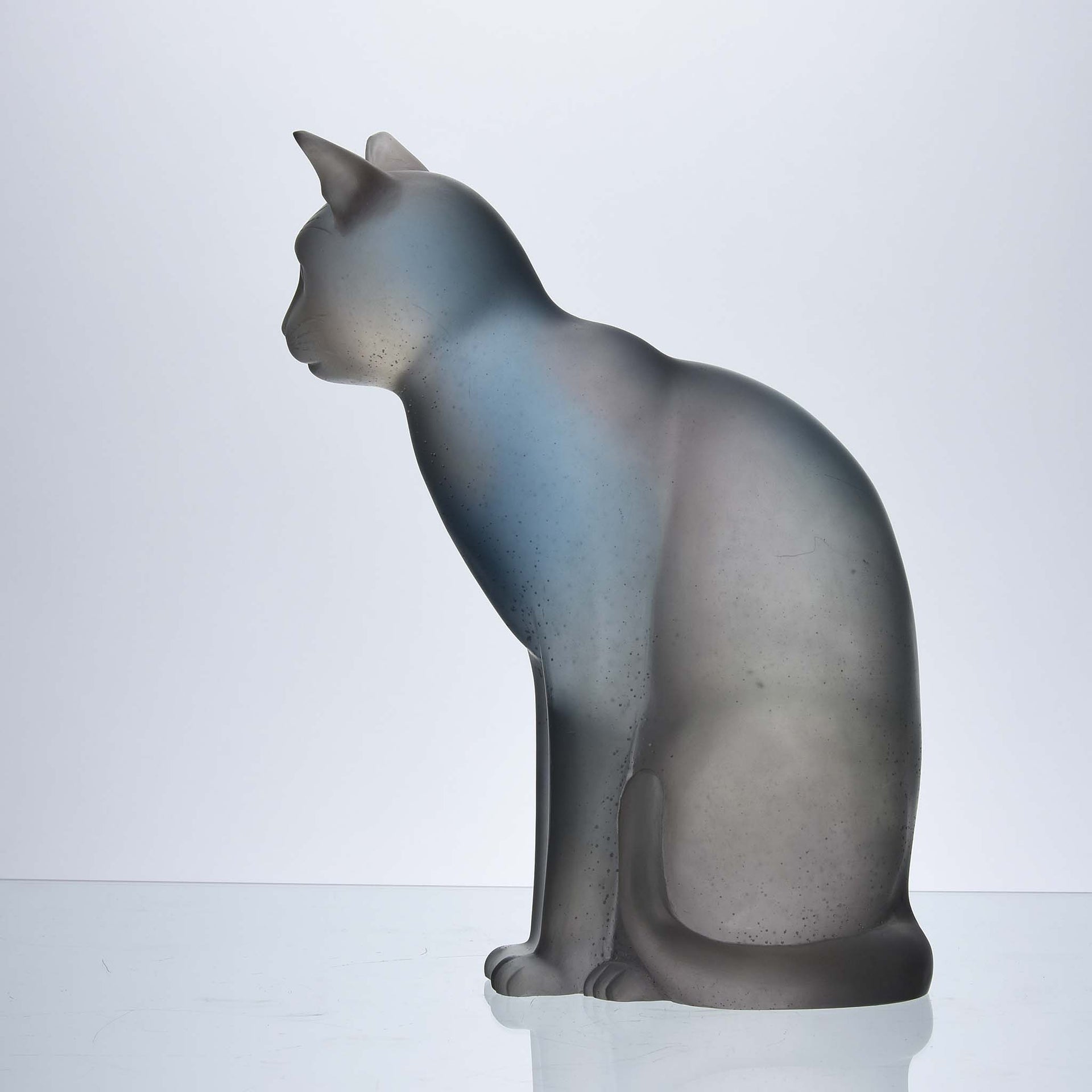 Daum Cat - Pate-de-verre Glass - Hickmet Fine Arts